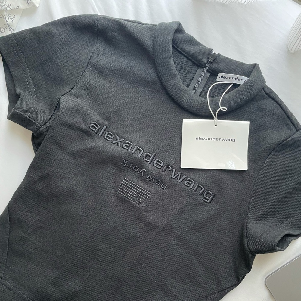 ALEXANDER WANG NWT SCUBA LOGO TOP - Picture 2 of 8